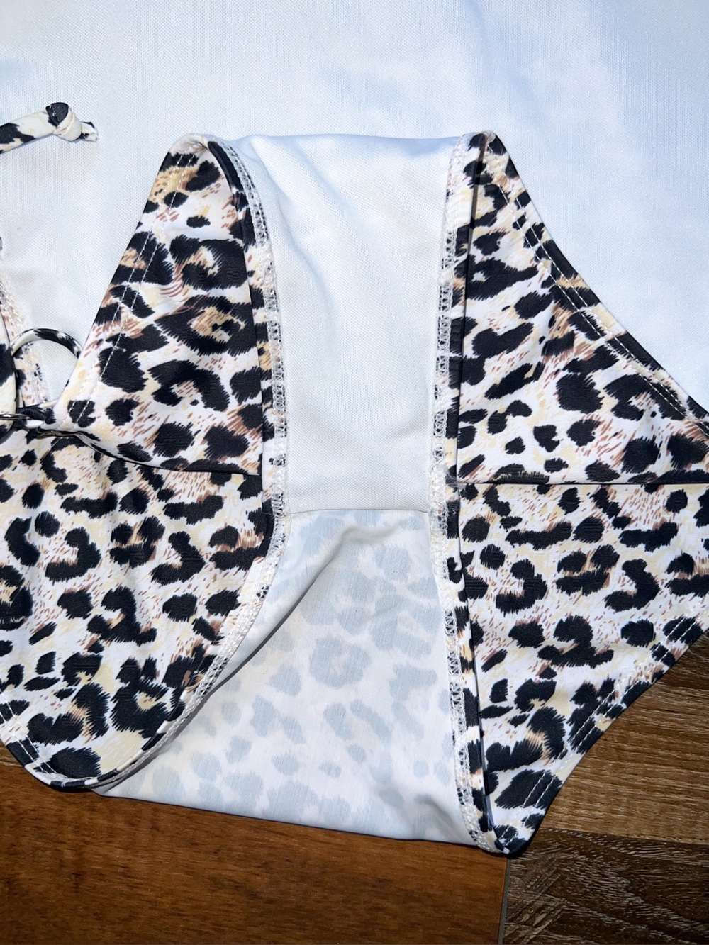 SHEIN Leopard Print Asymmetric One-Shoulder One-Piece Swimsuit, Size XL - Picture 4 of 6